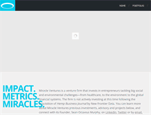 Tablet Screenshot of miracleventures.com
